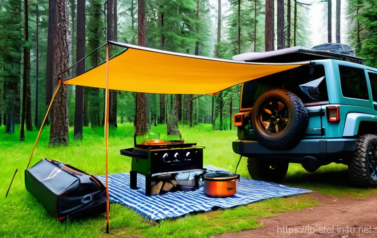 지프 랭글러의 캠핑 액세서리 추천 - **A cozy and inviting interior of a Jeep Wrangler transformed into a comfortable sleeping space for ...